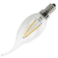 2w e14 led filament bulbs ca35 2 cob 200 lm warm white dimmable decora ...