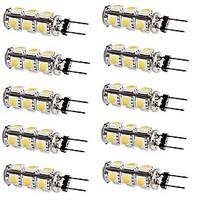 2W G4 LED Corn Lights 13 SMD 5050 180lm Warm WhiteRV Camper Marine Car Boat Light Bulb Lamp(DC 12V) 10pcs