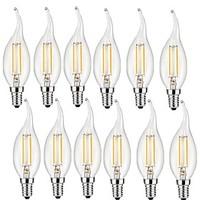 2w e14 led filament bulbs ca35 2 cob 200 lm warm white decorative ac 2 ...
