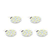 2W G4 LED Spotlight 12 SMD 5630 170 lm Warm White AC 12 V 5 pcs