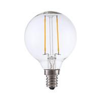 2W E12 LED Filament Bulbs G16.5 2 COB 200 lm Warm White Dimmable 120V 1 pcs
