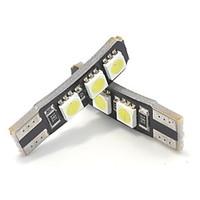 2W White Blue Red Yellow Glary bule DC12V High Bright Double Canbus No Error T10 6LED 5050SMD LED Width Lamp Reading Lamp Side Marker Ligh 2PCS