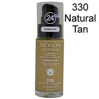 2x revlon colorstay pump 24hr make up spf20 normdry skin 30ml 330 natu ...