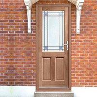 2XG Mahogany Timber Door with Mortice Joints and Carroll style Single Glazing