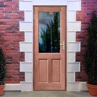 2XG Door, Exterior Hardwood, Mortice Jointed with Clear Double Glazing