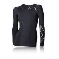 2xu Elite Compresion L/s Top Woman Black Steel Logo /compression Clothing /s