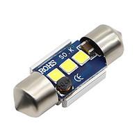 2X-Festoon-31MM-4-SMD-3030-CNABUS-White-LED-Car-Dome-Light-lamp-Bulbs-3021-6428-DE3175 12-24V