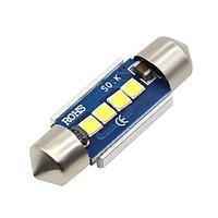 2X-Festoon-31MM-4-SMD-3030-CNABUS-White-LED-Car-Dome-Light-lamp-Bulbs-3021-6428-DE3175 12-24V