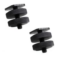 2x 14 20 dual nuts tripod mount screw to flash camera hot shoe