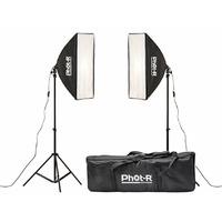 2x 1350W Photography Studio 50x70cm Softbox Continuous Lighting Stand