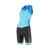 2XU X-Vent Front Zip Trisuit Women blue atoll/black