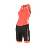 2XU X-Vent Front Zip Trisuit Women fiery coral/black