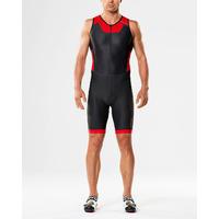 2xu x vent front zip trisuit blackteam red m