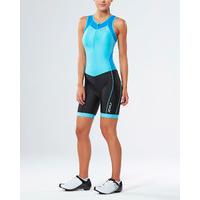 2XU - Womens X-Vent Front Zip Trisuit Blue Atol/Black S