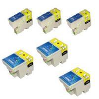 3 x (T066) Black and 3 x (T067) Colour Compatible Cartridges