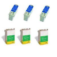 3 x (T007) Black and 3 x (T009) Colour Compatible Cartridges