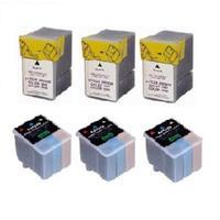 3 x (S020047) Black and 3 x (S020049) Colour Compatible Cartridges