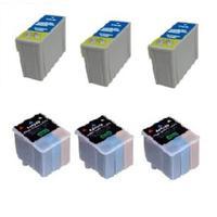 3 x (S020062) Black and 3 x (S020049) Colour Compatible Cartridges