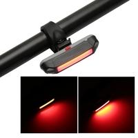 3 Modes USB Rechargeable Rear Bike Bicycle Red Light Water-resistant Mounting