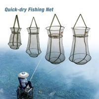 3 Layers Quick-dry Fishing Net Trap Net Mesh Net Folding Shrimp Nets Cage Fishing Tackle 4 Sizes