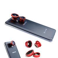 3-In-One Magnetic 180°Fish Eye Lens and Wide Angle with 0.67X Macro Lens for Samsung Mobile Phone