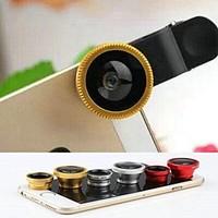 3 in 1 Fisheye and Macro Lens and 0.67X Wide Angle with Lens Cap and Bag for iPhone 4/4S/5/5S/6/6 Plus