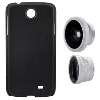 3-in-1 Phone Photo Lens 180° Fisheye 0.67X Wide Angle 10X Macro Set with Case for Samsung Galaxy S4