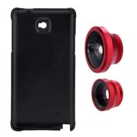 3-in-1 Phone Photo Lens 180° Fisheye 0.67X Wide Angle 10X Macro Set with Case for Samsung Galaxy Note4