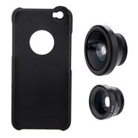 3-in-1 Phone Photo Lens 180° Fisheye 0.67X Wide Angle 10X Macro Set with Case for iPhone 6 4.7\