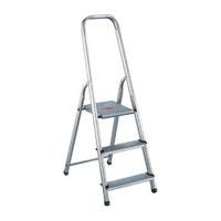 3 Step Aluminium Stepladder Lightweight aluminium and steel construction