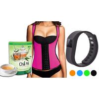 3-Piece Health Bundle - Chat Yi Tea, Smart Sports Bracelet and Waist Trainer