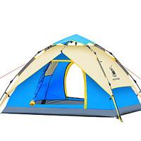 3 4 persons tent double automatic tent one room camping tent fiberglas ...