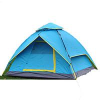 3-4 persons Tent Double Fold Tent One Room Camping Tent 1500-2000 mm Fiberglass OxfordMoistureproof/Moisture Permeability Waterproof
