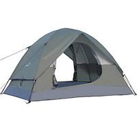 3-4 persons Tent Double Fold Tent One Room Camping Tent 2000-3000 mm Fiberglass OxfordMoistureproof/Moisture Permeability Waterproof