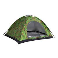 3-4 persons Tent Double Fold Tent One Room Camping Tent 1000-1500 mm Fiberglass Oxford Polyester TaffetaMoistureproof/Moisture
