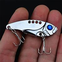 3 pcs crank bait sharp metal VIB lure treble hook bait 7.5g 4cm silver fishing hard lure