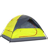 3-4 persons Tent Double Fold Tent Two Rooms Camping Tent 2000-3000 mm Fiberglass Oxford Waterproof Portable-Hiking Camping