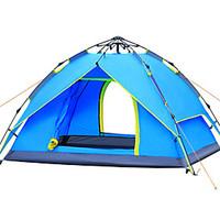 3-4 persons Tent Double Automatic Tent One Room Camping Tent 2000-3000 mm Fiberglass Oxford Waterproof Portable-Hiking Camping