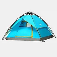 3-4 persons Tent Double One Room Camping TentCamping Traveling-Blue