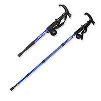 3 Nordic Walking Poles 1 pcs 110cm (43 Inches) Damping Foldable Light Weight Adjustable Fit Aluminum Alloy 6061Camping Hiking Traveling