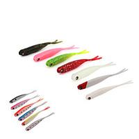 3 pcs Soft Bait Fishing Lures Soft Bait Shad Green Pink White Red Dark Green luminous/Fluorescent g/Ounce mm/4-1/4\