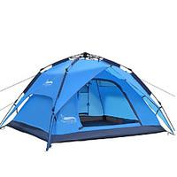 3-4 persons Tent Double Automatic Tent One Room Camping Tent 2000-3000 mm Oxford Waterproof-Camping-Blue