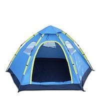3 4 persons tent double one room camping tentcamping traveling blue