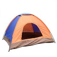 3-4 persons Tent Single One Room Camping TentCamping Traveling-Blue Orange