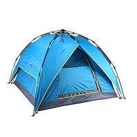 3-4 persons Tent Double One Room Camping TentCamping Traveling-Blue