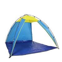 3-4 persons Tent Single One Room Camping TentCamping Traveling-Blue
