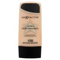 3 x max factor lasting performance foundation 109 natural bronze 35ml  ...