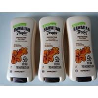 3 x hawaiian tropic protective sun lotion spf50 200ml new