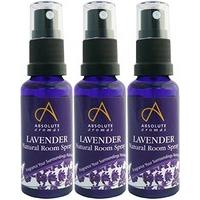 (3 PACK) - Absolute Aromas - Lavender Natural Room Spray | 30ml | 3 PACK BUNDLE