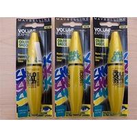 3 x Maybelline Volum\' Express Color Shock Mascara Turquoise Electric 10.7ml